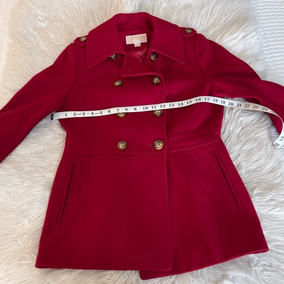 Michael Kors | Red | Double Breasted | Pea Coat - Picture 6 of 13